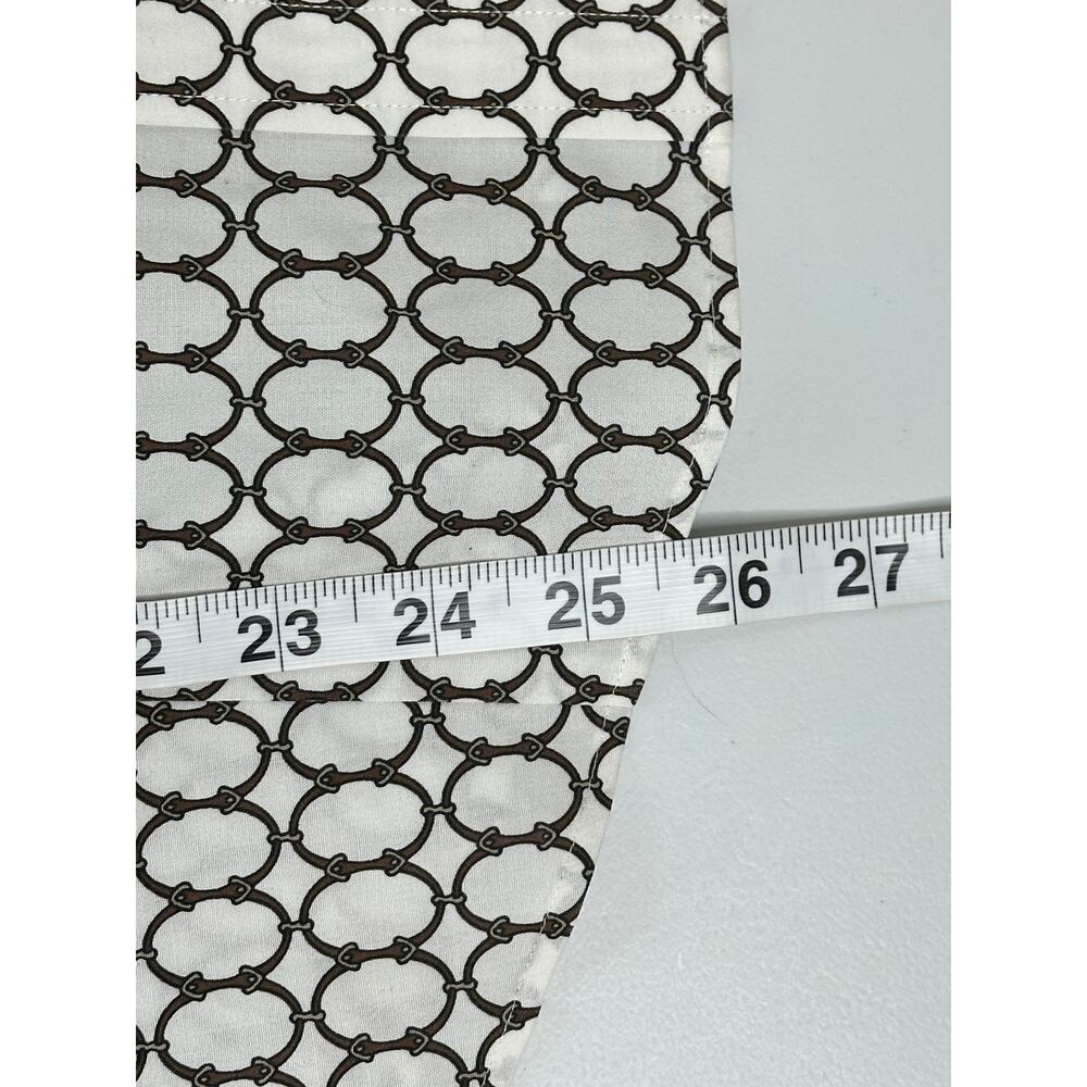 Talbots White Wrinkle Resistant Button-Up Brown B… - image 7